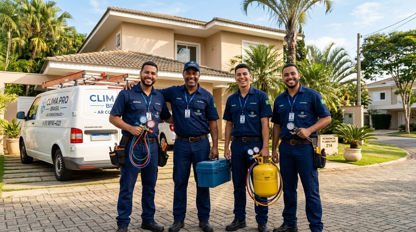 Equipe técnica qualificada da AS Climatização